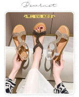 Sandalias de playa ligeras informales para mujer, con suela gruesa y diamantes de imitación, novedad de verano - details 0