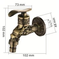 Grifo de apertura rápida de metal, boquilla de inodoro antigua, grifo de agua fría, Estilo Vintage, grifo de lavabo de jardín al aire libre - details 4
