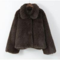 Abrigos de piel sintética esponjosos con solapa marrón Vintage para mujer, chaquetas gruesas y cálidas de manga larga, prendas de vestir informales de calle para invierno 2024 - details 12