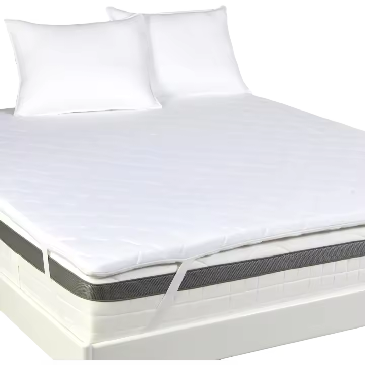 Tope para colchón de Espuma (160W x 200L x 6H cm de Altura, con Funda Lavable), Color Blanco - 1