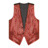 Chalecos de lentejuelas brillantes para hombre, chaleco sin mangas a la moda para Jazz, Hip-hop, fiesta de baile Rave, ropa para discoteca, disfraz de actuación - details 5