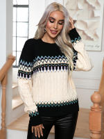 Suéter de punto de manga larga para mujer, Jersey Retro, nuevo estilo, otoño e invierno, 2023 - details 1