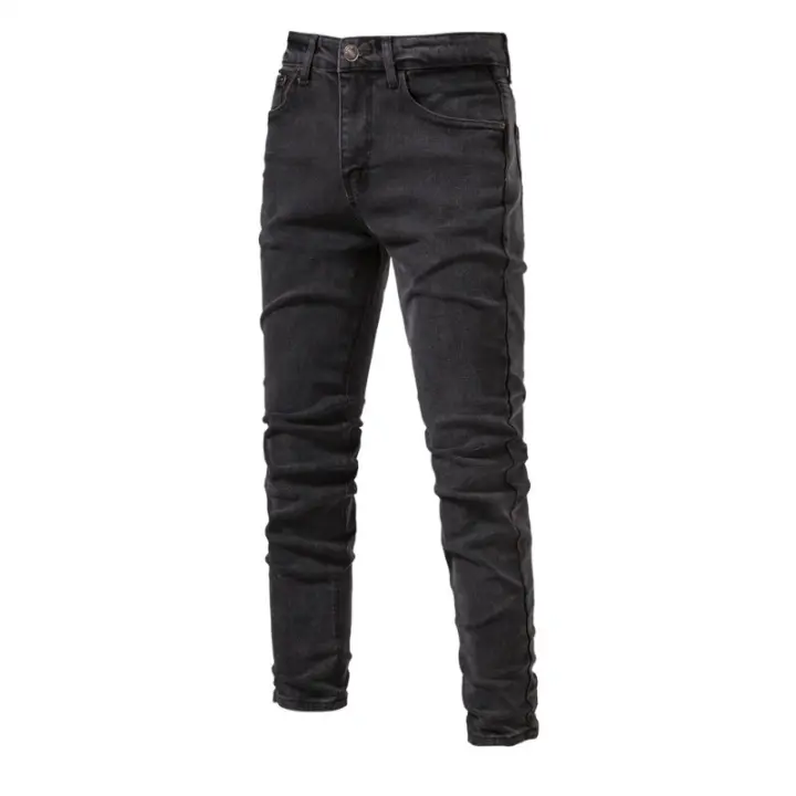 Pantalones de mezcla lavados personalizados para hombre, rectos, ligeramente elásticos, informales, a la moda, primavera y otoño, nuevos - 1