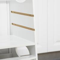 Taburete de Cocina Infantil con Pedal Altura Ajustable en 3 Posiciones y Barra de Seguridad 40x50x90 cm Blanco - details 7