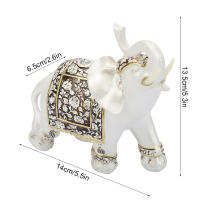 Estatua de la suerte exquisita Vintage, Feng Shui de la riqueza, modelo elegante, adornos, manualidad para regalo, elefante, decoración del hogar - details 0