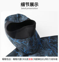 Traje de neopreno para hombre de 3MM con capucha súper elástico, traje de buceo de caza de camuflaje de 2 piezas para snorkeg de apnea de agua fría - details 7