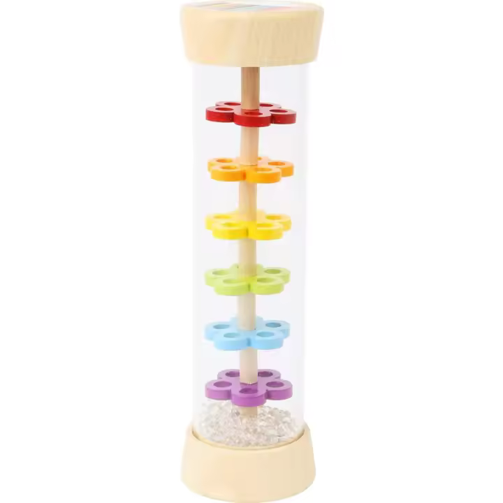 Juguete de arcoíris de madera para bebés, instrumento de ritmo y sonajero, ayuda a la coordinación mano-ojo y al desarrollo - 1