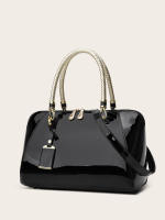 Bolsa de almohada de charol 2025 primavera y verano nuevo bolso brillante bolso nupcial moda de alta gama de un solo hombro oblicuo span bolso de las mujeres. - details 10