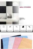Pegatinas de Pared de Espuma de Ladrillo 3D Autoadhesivas DIY Decoración de Hogar para Sala de Estar Cocina - details 12