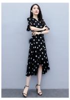 Elegante Vestido de Lentejuelas de Verano Cintura Delgada, Cuello en V, Estilo Godesa, Fibra de Poliéster, Largo hasta el Suelo - details 7