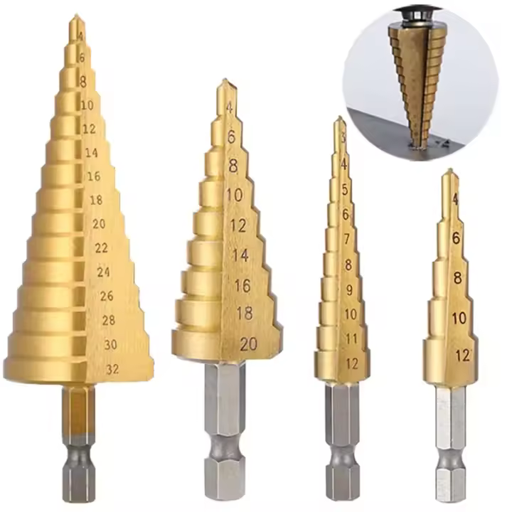 Juego de Brocas de Paso Recto de Grano Fino Cortador de Agujeros en Madera y Metal con Recubierto de Titanio Herramientas y Mejoras del Hogar - 1