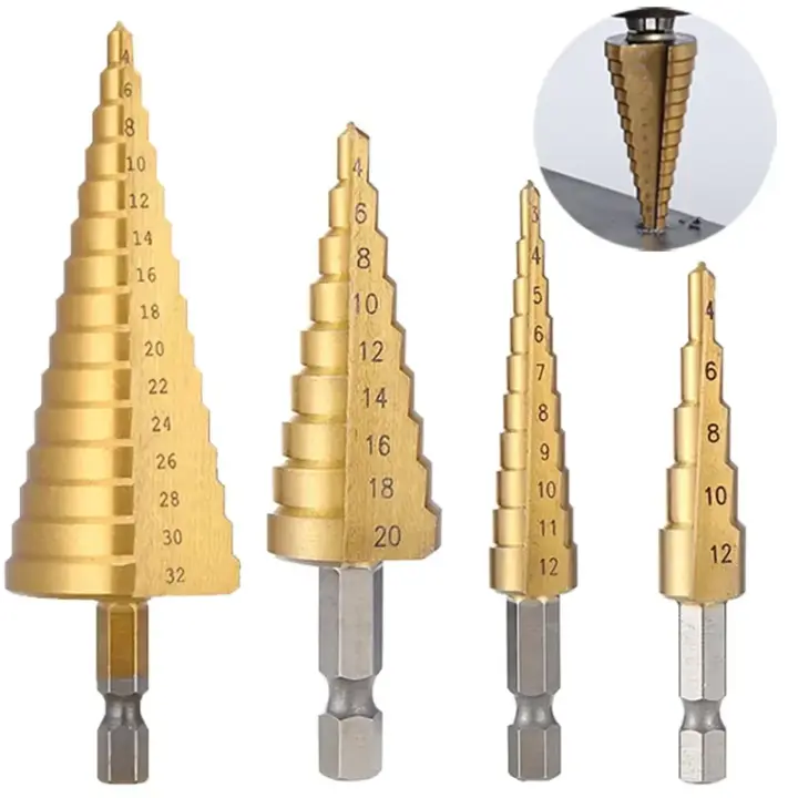 Juego de Brocas de Paso Recto de Grano Fino Cortador de Agujeros en Madera y Metal con Recubierto de Titanio Herramientas y Mejoras del Hogar - 1
