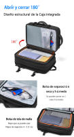 Mochila de negocios para hombre, bolsa de viaje de gran capacidad, almacenamiento multicapa, separación húmeda y seca, capacidad expandible - details 6