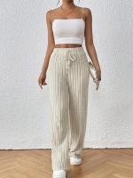 Pantalones de Moda para Mujer de Cintura Elástica Pantalones de Nylon Vintage de Cintura Recta y Cinturón Elástico Tendencia 2025 - details 7