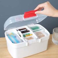 Pastillero grande multicapa, organizador de almacenamiento de pastillas portátil de gran capacidad, caja de medicina doméstica, contenedor para tabletas - details 4