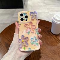 Funda de iPhone 15 Pro Max Pintura al Óleo de Luz Azul Arco Iris Flor Mariposa - details 40