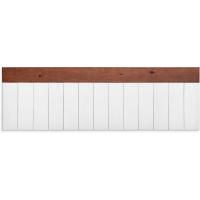 Cabecera de cama de madera para pared. Cabecera de Tablas, Superior Horizontal Blanca. Estilo Vintage, para Camas de 150 cm - details 13