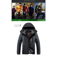 Chaquetas de esquí para hombre，Impermeable con forro polar cálido，Con tapa a prueba de viento，Adecuado para Senderismo y viajes - details 4