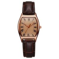 Lujo premium El nuevo cuarzo para mujer 2025 con estilo retro, correa de cuero en forma de barril y un reloj sencillo para estudiantes - details 3