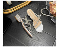Sandalias de tacón alto con Cabeza redonda, diamante, arco nuevas, estilo, pequeño, tamaño grande, grueso, 41-43 - details 26