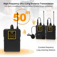 Micrófono de Lavetina Inalámbrico UHF 30 Canales Disponibles Alcance de 50m Para Cámara DSLR - details 2