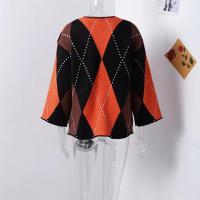 Cárdigan de punto Mohair de Color contrastante para mujer, suéteres informales sueltos de manga larga, prendas de punto nuevas a la moda para Otoño e Invierno 2024 - details 8