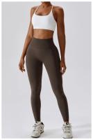 Pantalones de Yoga sin costuras para mujer, mallas Push Up de cintura alta, ajustados, de secado rápido, elásticos, para entrenamiento - details 12