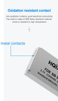HQIX-cargador de batería para cámara Canon Powershot S100V, S110, SX200 IS, SX210 IS, SX220 HS, SD700, SD790, SD800, SD850, SD870, SD880, NB-5L - details 8