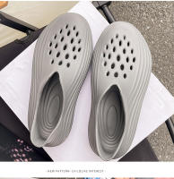 Zapatillas deportivas al aire libre material EVA suela gruesa aumentando la marea verano playa baotou agujero zapatos nuevos hombres y mujeres - details 19