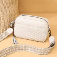 Bolso de Mano de Cuero Genuino para Mujer Color Sólido con Borlas Bolso de Hombro de Cuero de Vaca - details 13