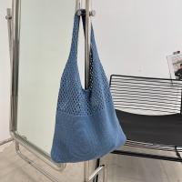Bolso De Hombro Vintage Tejido Con Agujeros Para Mujer Gran Capacidad Bolso De Compras Bohemio Veraniego Para Playa Y Viajes - details 3