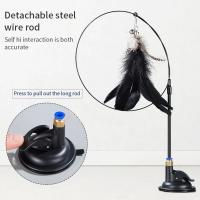 Juguete para Gatos Palo de Teaser con Campana Varilla Extendida Ventosa Herramienta de Mordedor - details 1