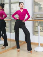 Trajes modernos para mujer, tops de baile social personalizados y cómodos para bajar de peso, trajes de práctica de tango Chacha Samba - details 10