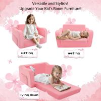 Sofá infantil plegable, cómodo sofá cama para niños pequeños, sofá cama 2 en 1 para esquina acogedora, habitación infantil, minisofá con función de dormir para niños y niñas, color verde - details 20