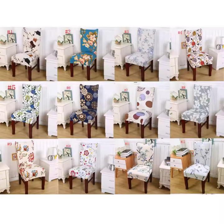 Fundas elásticas extraíbles para sillas de comedor, cubierta corta para asiento, decoración para el hogar y el Hotel - 1