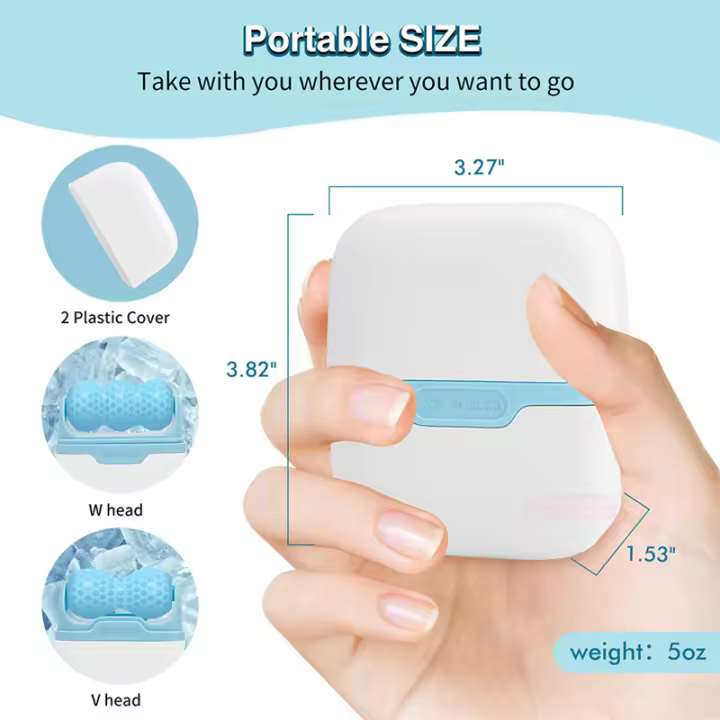 Rodillo de hielo facial 2 en 1, reduce la hinchazón, la migraña, alivio del dolor, productos para el cuidado de la piel - 1
