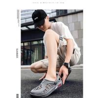 Sandalias ligeras de EVA para hombre, zapatos informales con agujeros, zuecos para amantes del jardín en casa, zapatillas planas de playa al aire libre, talla grande 49 - details 26
