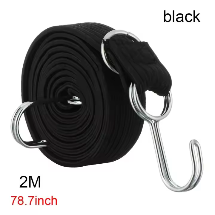 Nuevos elásticos de goma para equipaje, ganchos para cuerda, bicicletas, amarre de cuerda, equipaje de bicicleta, correa para portaequipajes, banda fija, accesorios para motocicleta - 1