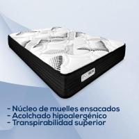 Colchón Híbrido Viscoelástico Eco Box Núcleo de Almohadillas Ensacadas, ComodidadÓptima, Firmeza Intermedia, Antiácaros Antibacteriano, Hipoalergénico 90 x 190 - details 3