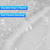 Mantel elástico redondo ajustado de PVC, cubierta protectora transparente impermeable a prueba de aceite para mesa de comedor, manteles para el hogar - details 10