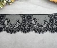 Encaje de Pestañas Negras y Blancas de 1.3 Metros para Bricolaje Decorativo en Falda y Mangas Accesorios de Encaje Alargados de Poliéster - details 11