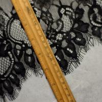 Encaje de Pestañas Negras y Blancas de 1.3 Metros para Bricolaje Decorativo en Falda y Mangas Accesorios de Encaje Alargados de Poliéster - details 0