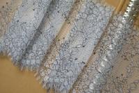 Encaje de Pelo Transparente Bi-colorido Bello para DIY Ropa con Bordado Accesorios de Costura Material de Tela de Malla de Poliéster - details 3