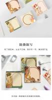 50 Sheets/Set Alphonse Mucha Oil Painting Series Memo Pads Retro European Style Sticky Notes DIY Journal Decoration - details 2