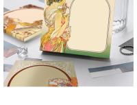 50 Sheets/Set Alphonse Mucha Oil Painting Series Memo Pads Retro European Style Sticky Notes DIY Journal Decoration - details 4