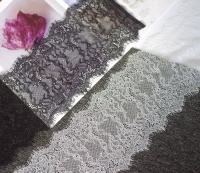 Encaje de Pelo Transparente Bi-colorido Bello para DIY Ropa con Bordado Accesorios de Costura Material de Tela de Malla de Poliéster - details 5