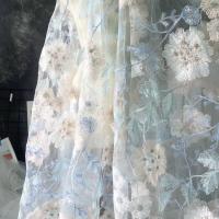 Tela de malla bordada de Color encriptado, tela de encaje, vestido de niños, tela de falda de hilo suave, precio de 1 yarda - details 4