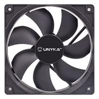 UNYKAch Ventilador de Ordenador 120 mm, 51800, Negro Básico PC, 2000 RPM, 4 Pines, 7 Aspas, Silencioso - details 1