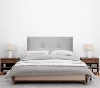DHOME Cabecero de Polipiel o Tela AQUALINE Pro cabeceros Cabezal tapizado Cama Lujo (Gris Claro Polipiel) - details 2