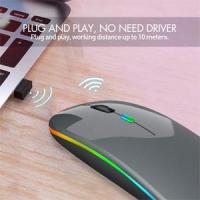 Raton Inalambrico con Bluetooth y 2.4Ghz con NANO USB, Recargable Ratón Inalámbrico compacta y fina para Android/ Windows, 3 dpi Ajustable Bluetooth 5.1, Compatible con Laptop/iPad/iPhone/Mac iOS/P (Negro) - details 2